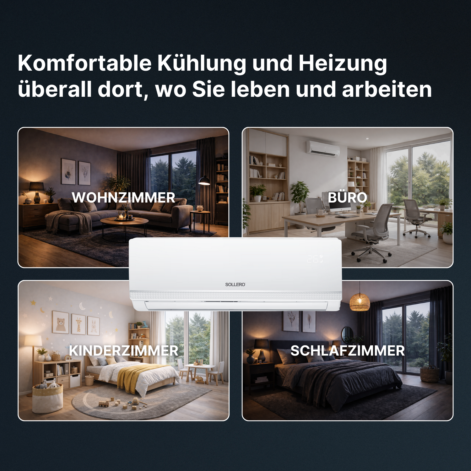 Klimaanlage für Wohnzimmer, Büro und Schlafzimmer