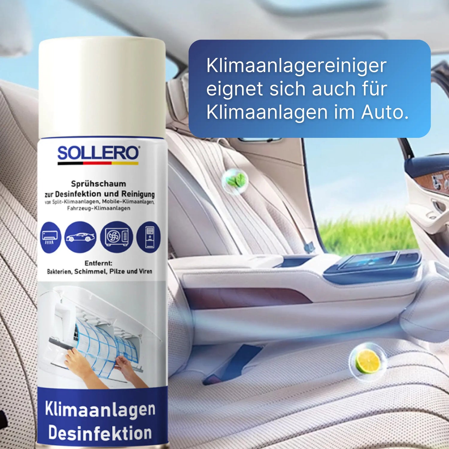 Sollero Klimaanlagen Reiniger und Desinfektion 500ml Sollero