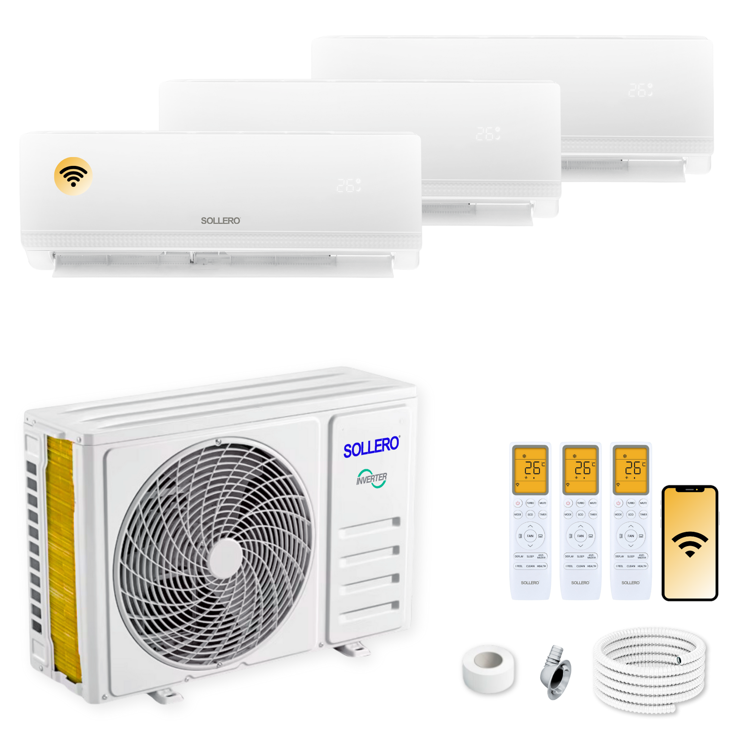 Multisplit Klimaanlage 27.000 BTU (7,9kW) 3 Innengeräte