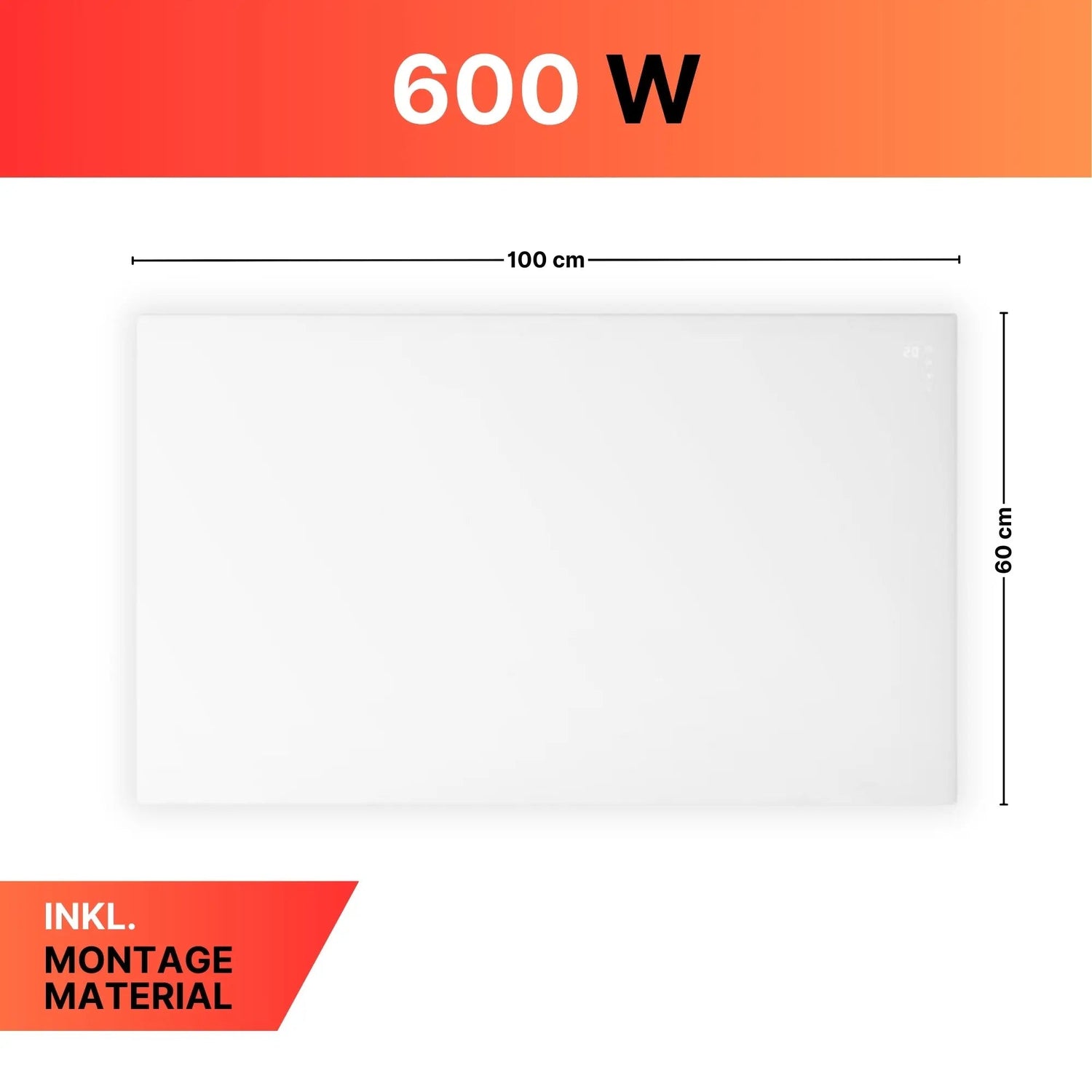 Sollero Infrarotheizung 1200W mit smarter Steuerung – energiesparend von Sollero