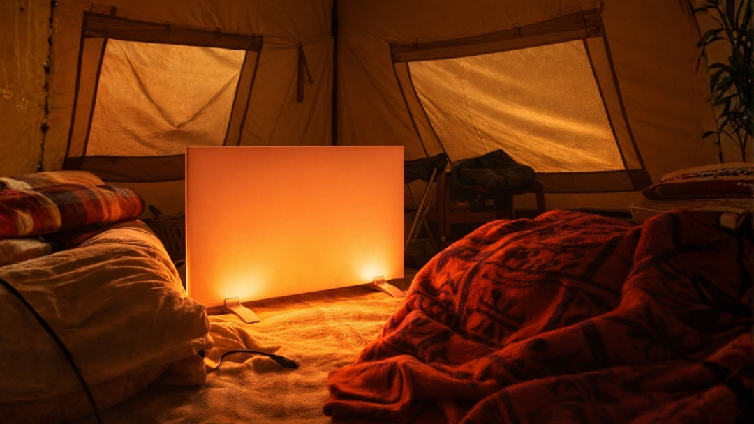 Infrarotheizung im Vorzelt