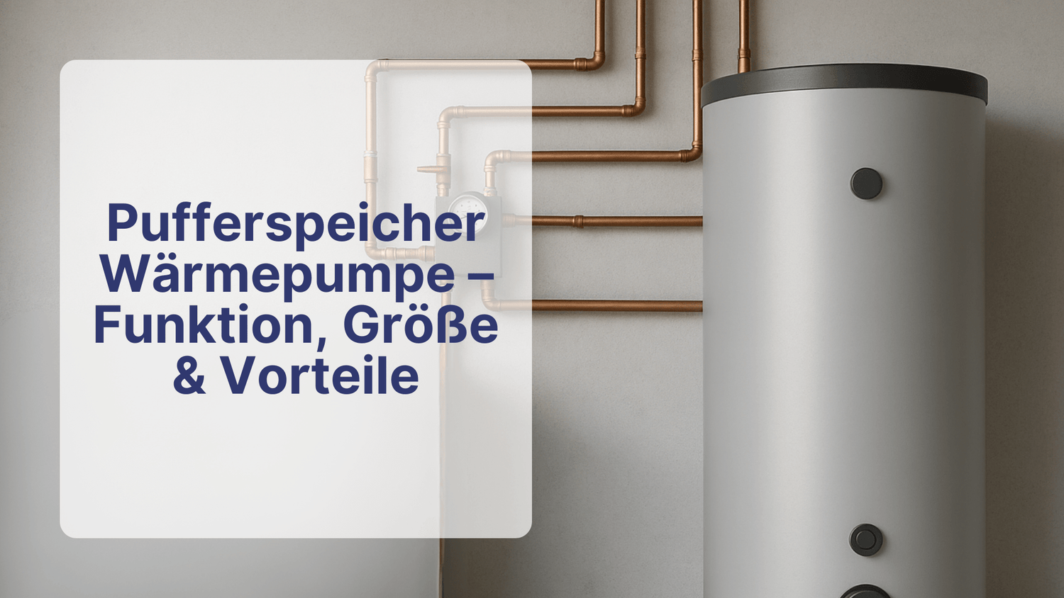 Pufferspeicher Wärmepumpe – Funktion, Größe & Vorteile | Sollero - Sollero